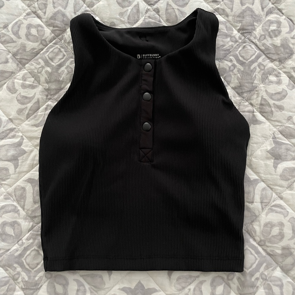 Buffbunny Henley Ribbed Crop - Small